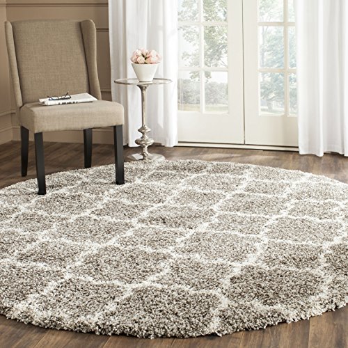 Safavieh Hudson Shag Collection SGH282B Gray and Ivory ...