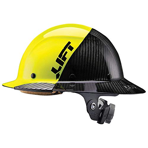 LIFT Safety DAX Carbon Fiber Full Brim 50-50 (Dilaw/Itim)