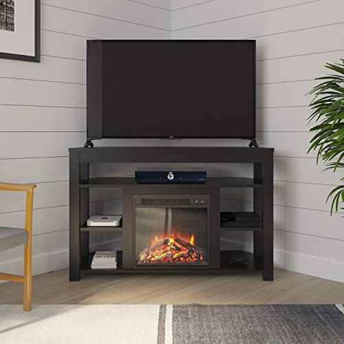 Ameriwood Home Parsons TV Stand na may Fireplace