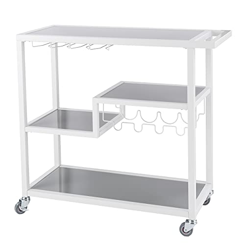 Holly & Martin Zephs Bar Cart White - Naka-istilong Bar...