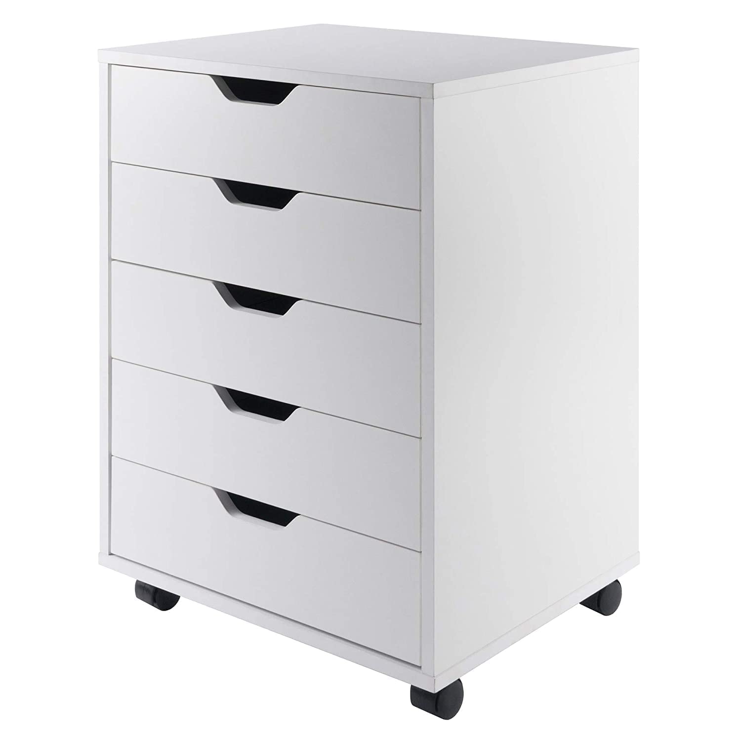 Winsome Halifax Wooden Mobile Storage Cabinet sa White