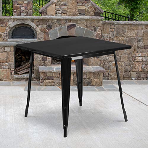 Flash Furniture Komersyal na Baitang 31.5' Square Black...