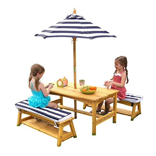 KidKraft Outdoor table at Chair Set na may mga Cushions...