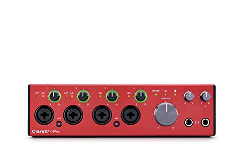 Focusrite Clarett+ 4Pre 18-in / 20-Out na USB Audio Int...