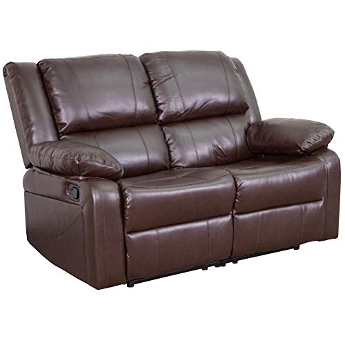 Flash Furniture Harmony Series Brown Leather Loveseat n...