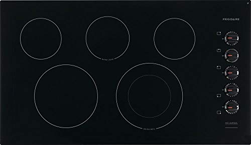 Frigidaire FFEC3625UB 36 Built-in na Electric Cooktop na may 5 Elemento na Elemento ng Mabilis na Pagkulo Ceramic Glass Cooktop at Hot Surface Indicator sa Itim