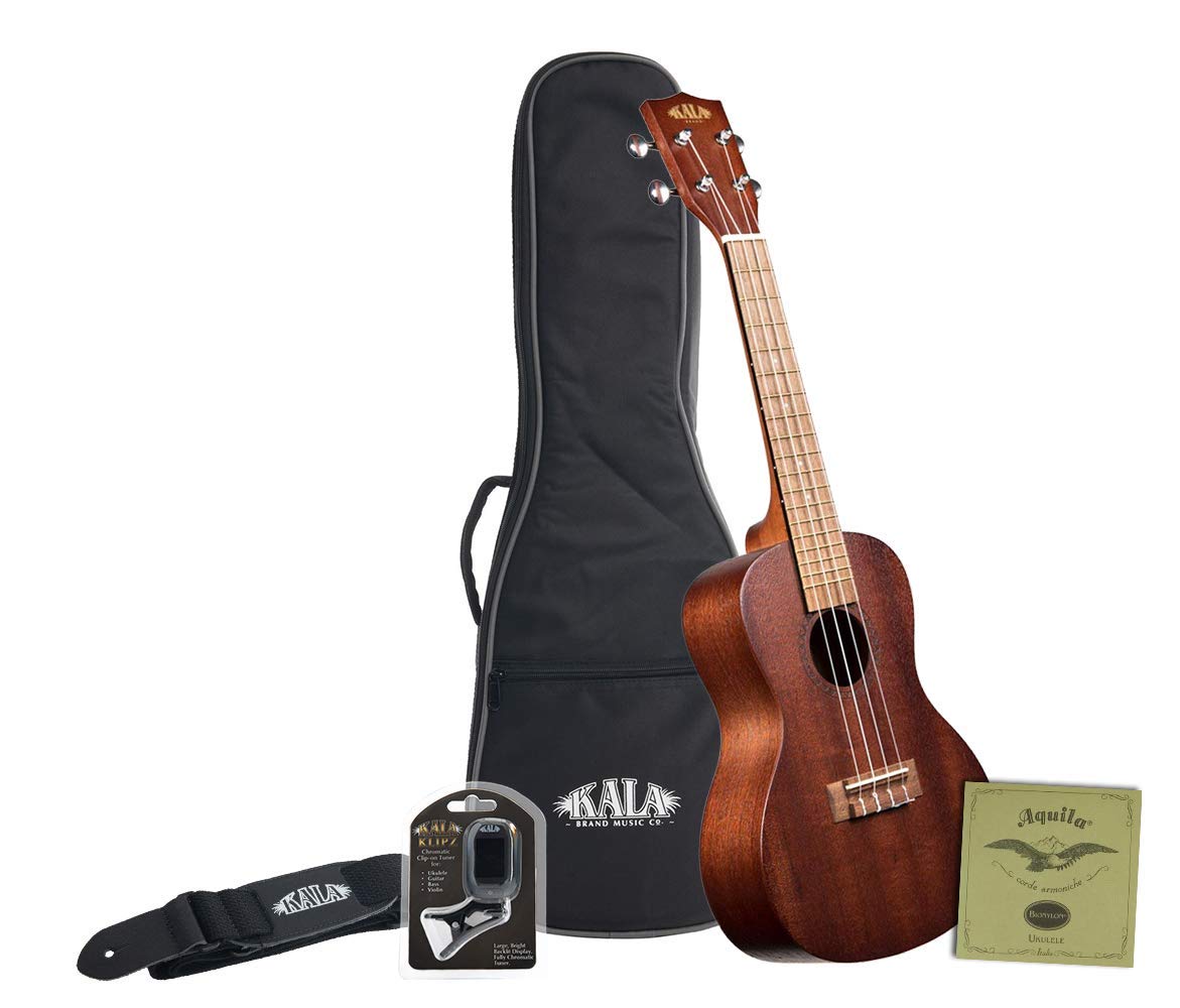 KALA KA-15 Tenor Ukulele Bundle - Natural Mahogany