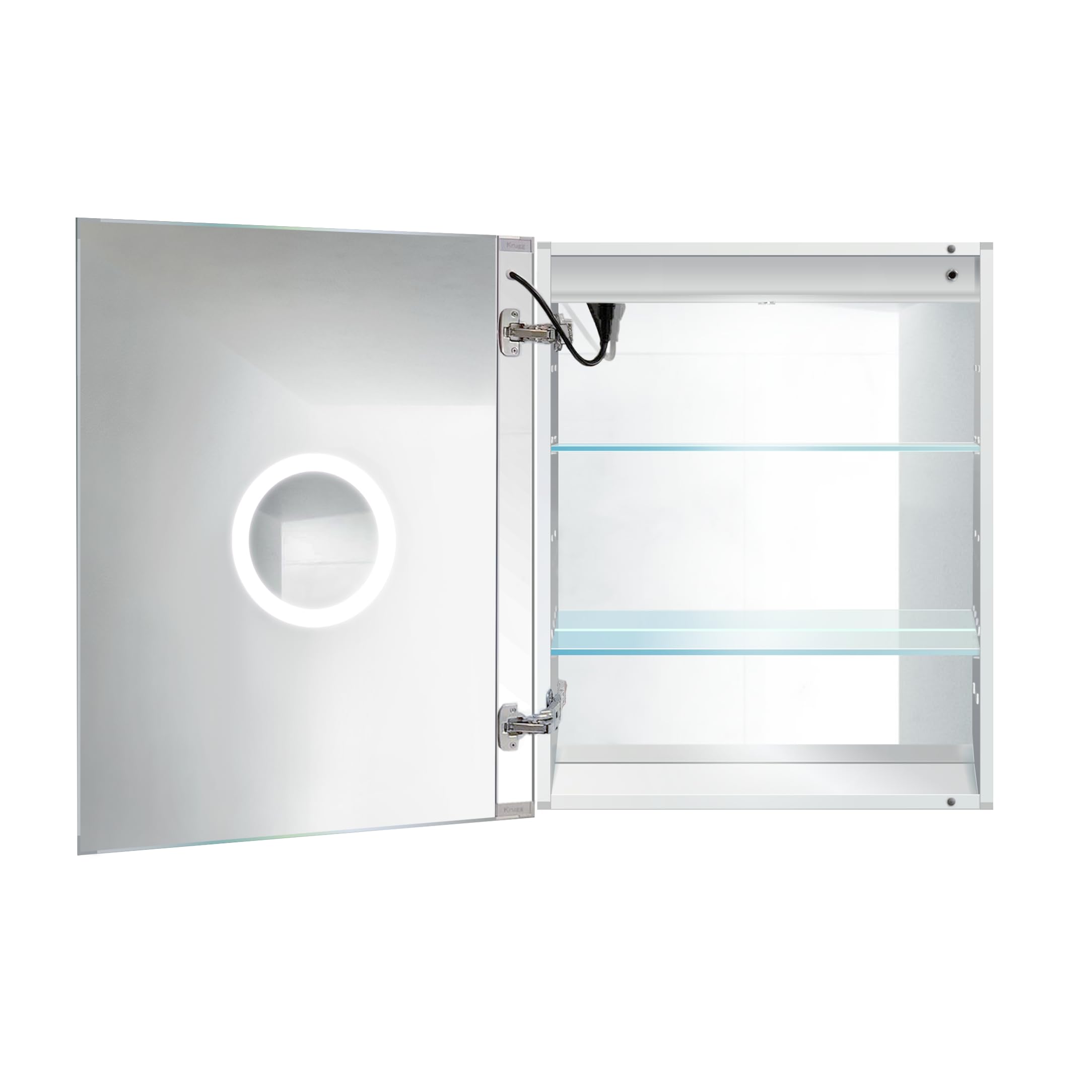 Krugg LED Medicine Cabinet 24 Inch Wide | Recessed o Su...