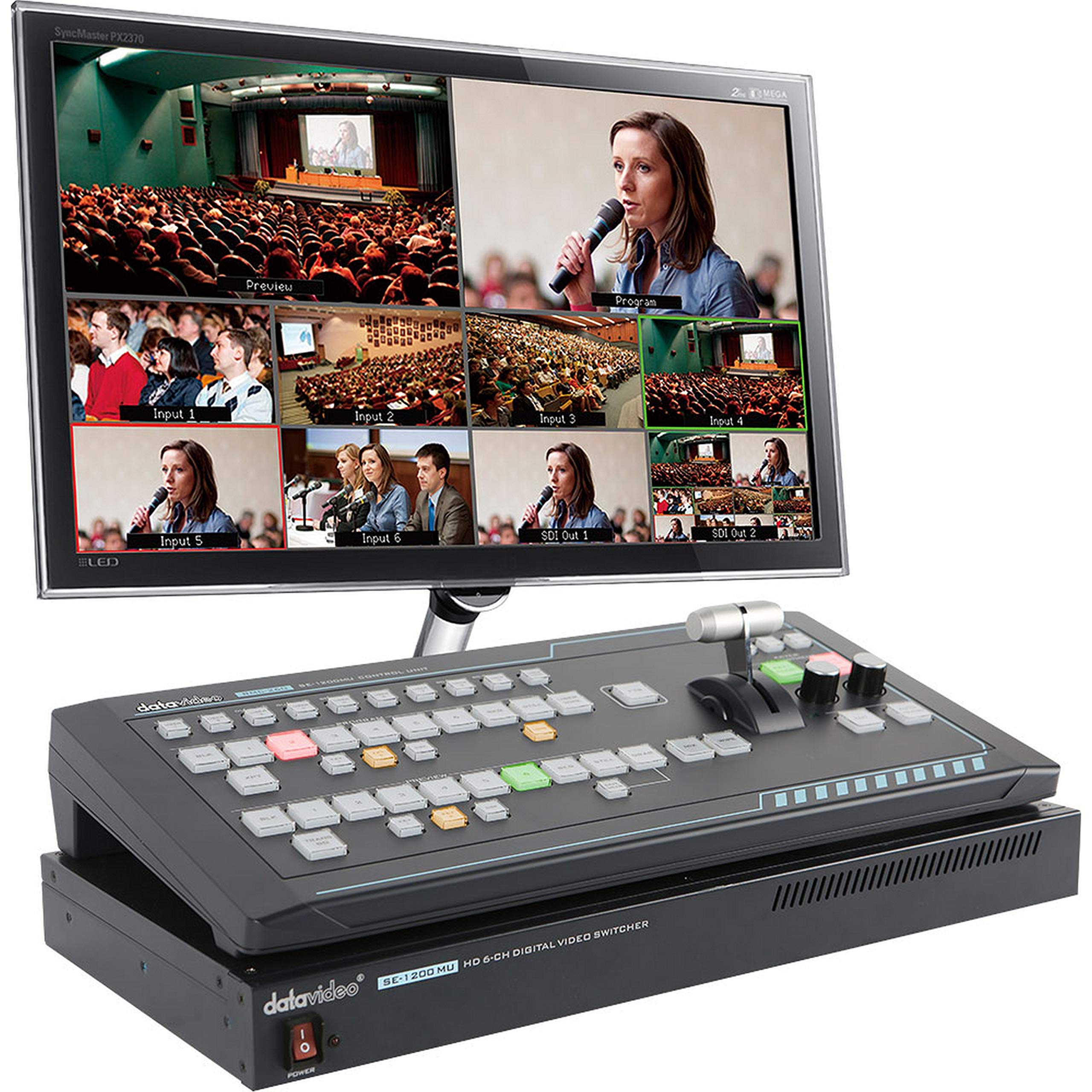 DataVideo SE-1200MU 6 Input Switcher na may RMC-260 Con...