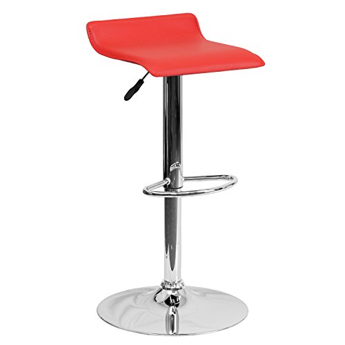 Flash Furniture Contemporary Black Vinyl Adjustable Hei...