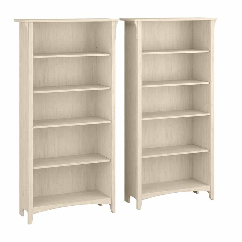 Bush Furniture Salinas Tall 5 Shelf Bookcase - Set ng 2