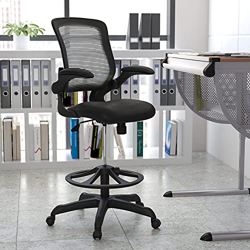 Flash Furniture Mid-Back Black Mesh Swivel Ergonomic Ta...