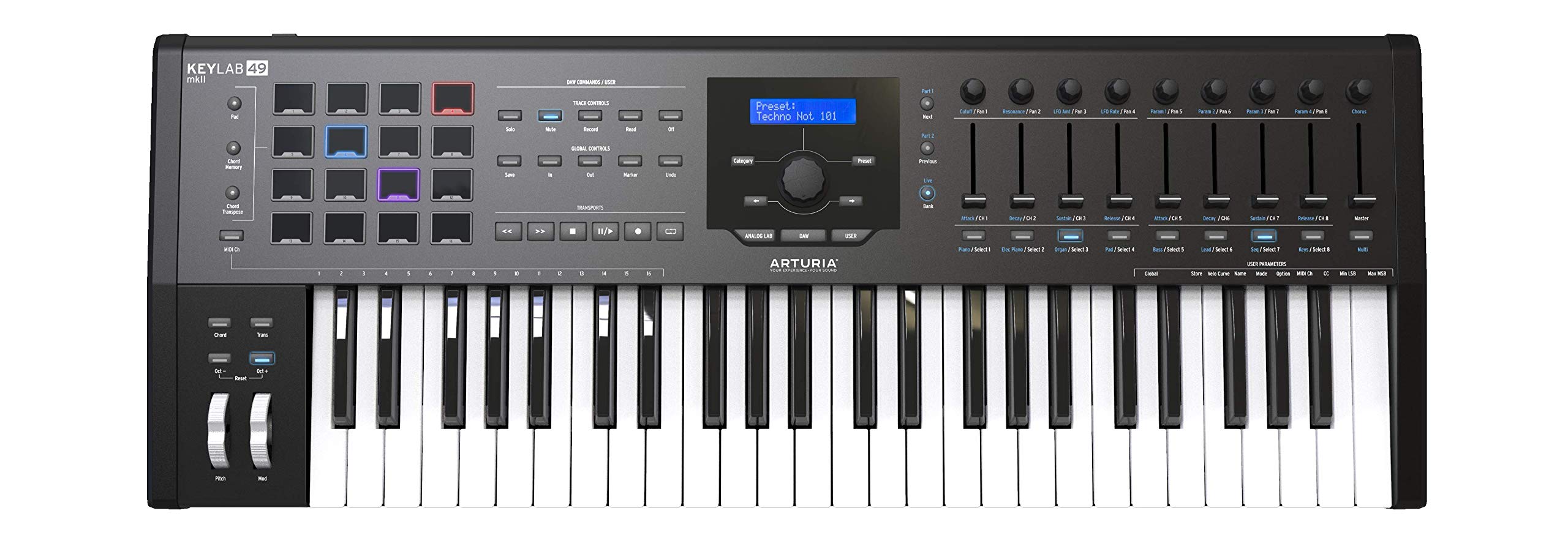 Arturia KeyLab MkII - Semi Weighted USB MIDI Keyboard C...