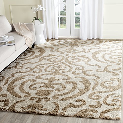 Safavieh Florida Shag Collection SG462-1113 Cream at Be...