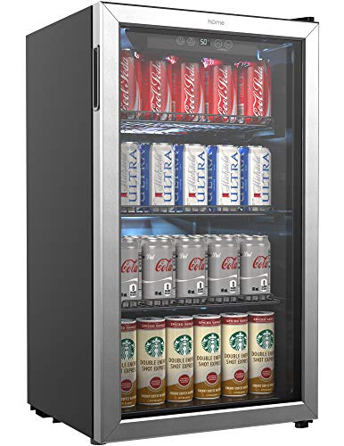 hOmeLabs Refrigerator at Cooler ng Inumin - 120 Can Min...