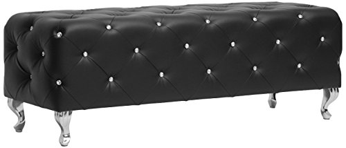 Baxton Studio Stella Crystal Tufted Modern Bench