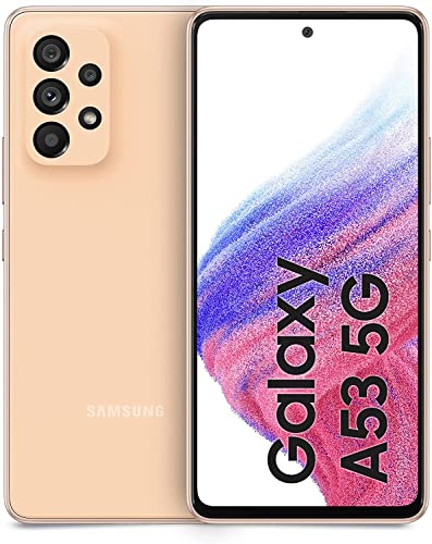 Samsung Galaxy A53 5G (SM-A536E/DS) Dual SIM,128 GB 6GB RAM, Factory Unlocked GSM, International Version - No Warranty - (Awesome Peach)