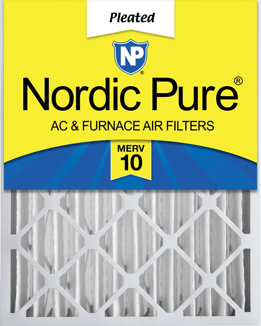 Nordic Pure 20x25x4 (3-5/8 Aktwal na Lalim) MERV 10 Ple...