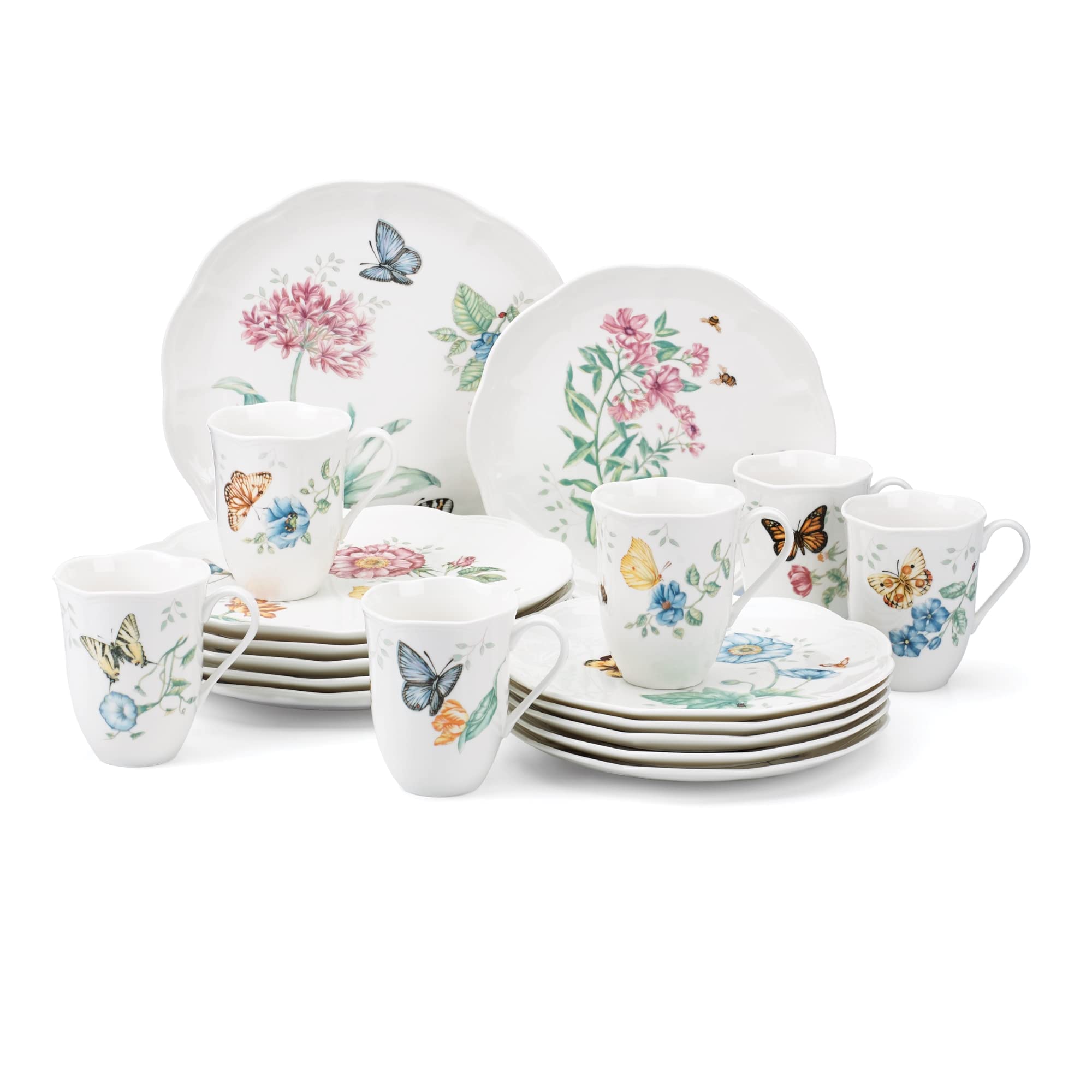 Lenox 6342794 Butterfly Meadow 18-Piece Dinnerwa...