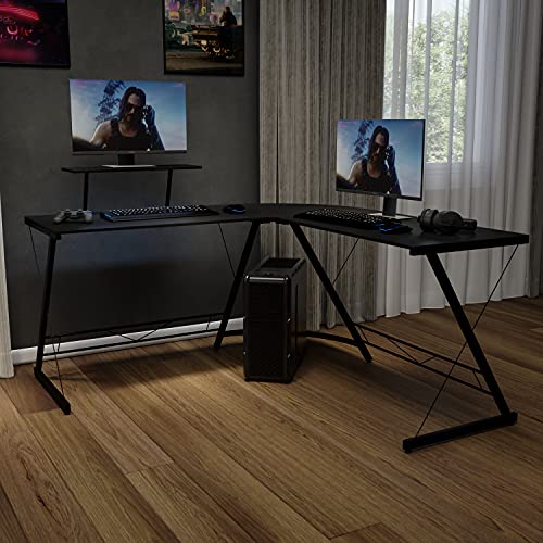 Flash Furniture Corner Desk na L-Shaped Gaming Desk na ...