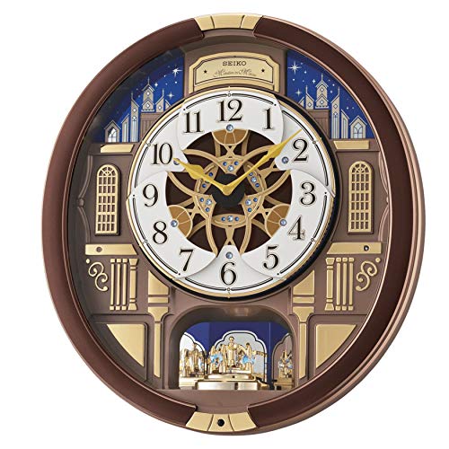 Seiko Melodies in Motion Musical Wall Clock na may Umiikot na Pendulum